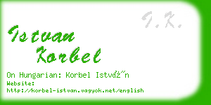 istvan korbel business card